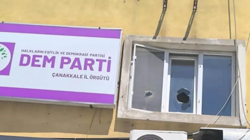Çanakkale'de DEM Parti İl Başkanlığı'na taşlı saldırı! 1 gözaltı