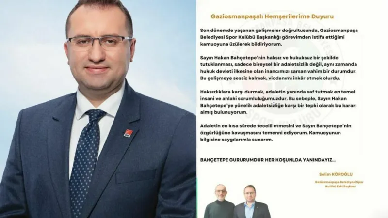 Gaziosmanpaşa Belediyesi Spor Kulübü Başkanı Köroğlu, görevinden istifa etti