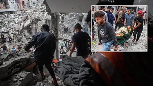 Katil İsrail'in Gazze Şeridi'nin çeşitli yerlerindeki saldırılarında 36 Filistinli hayatını kaybetti