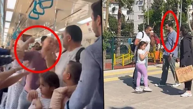 Marmaray'da Şiddet! Çocuklarının Yanında Darbedildi!