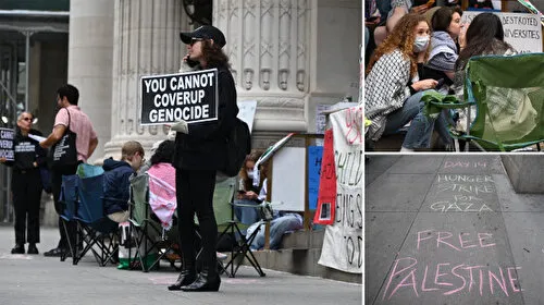 Yer gök Gazze diyor: New York'taki üniversite öğrencilerinin Gazze için başlattıkları açlık grevi 14. gününde