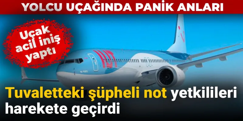 Uçakta Şok! Tuvaletteki Not Alarm Verince F-16'lar Kalktı!